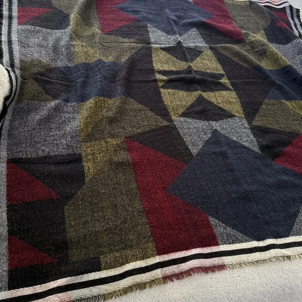 Zara geometric Danish Modern MCM style vibe large size square 53” x 53” versatil